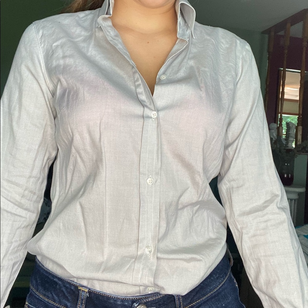 J.Crew Gray Button Down